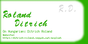 roland ditrich business card